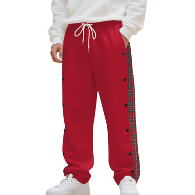 Simple Stitching Casual Sports Breasted Sweatpants SHOPPORA