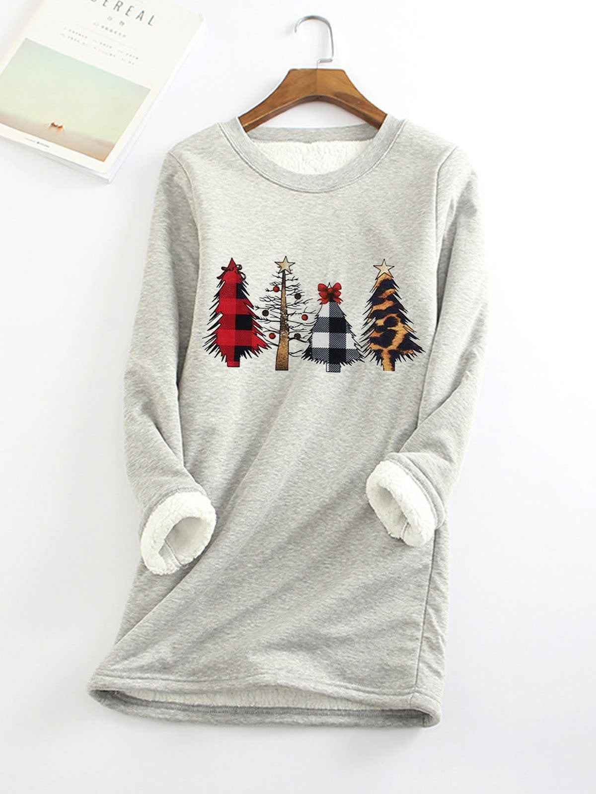 Ladies Christmas plus velvet base shirt