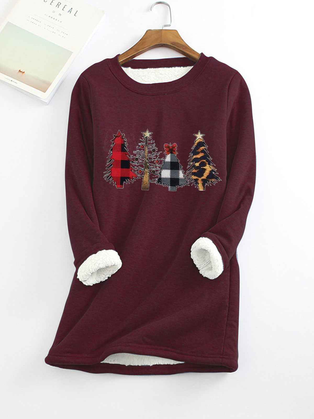 Ladies Christmas plus velvet base shirt