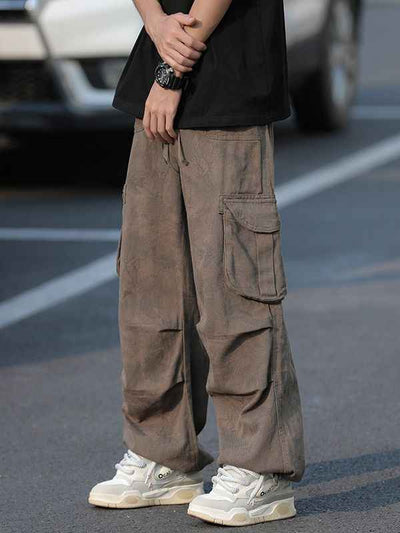 Camouflage Workwear Pants Men's Wide Leg