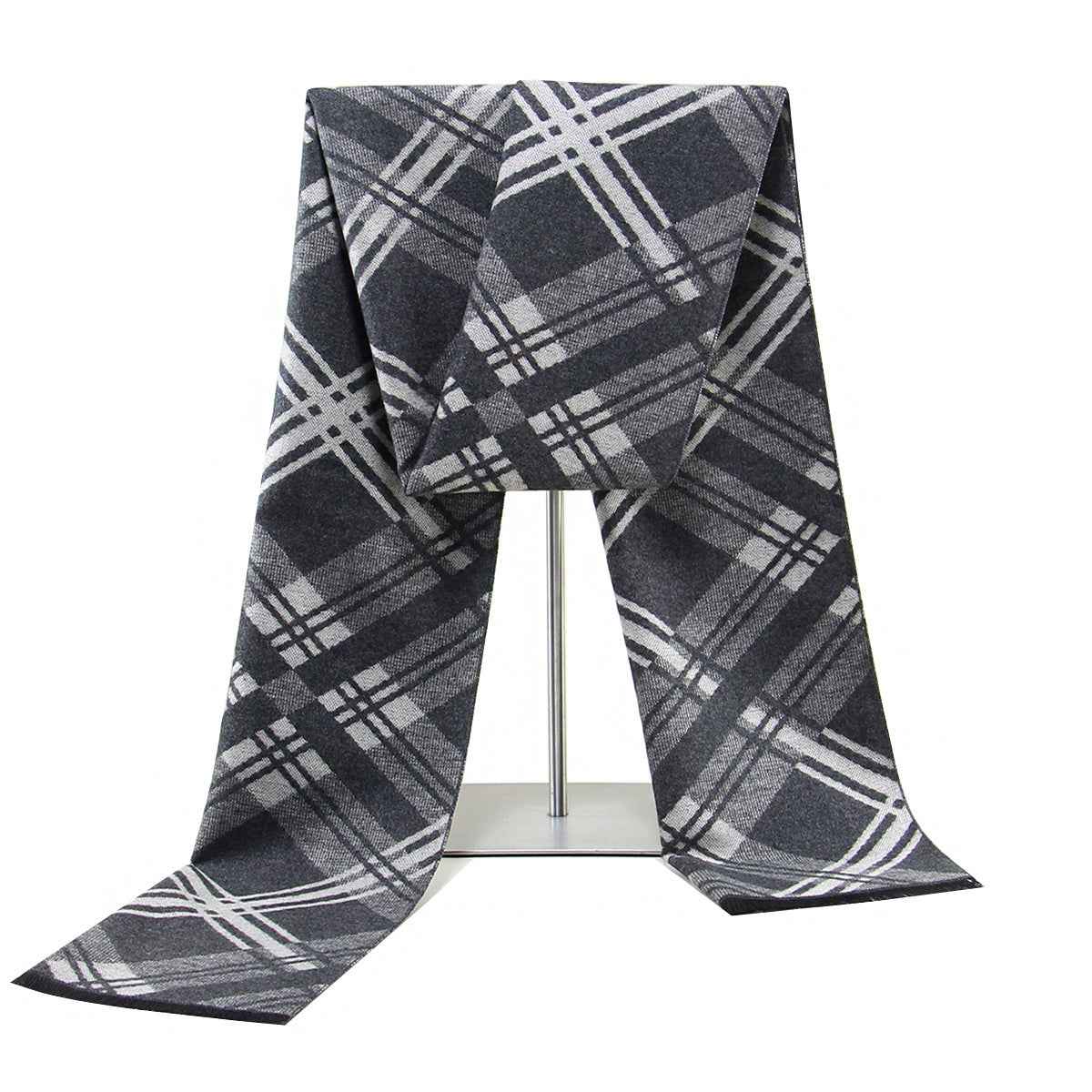 Men's Scarf European And American Cashmere Autumn And Winter Business Plaid
