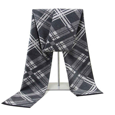 Men's Scarf European And American Cashmere Autumn And Winter Business Plaid