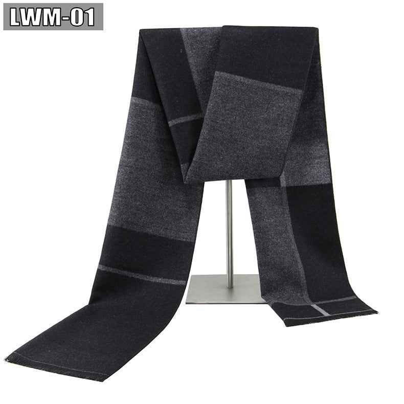 Men's Scarf European And American Cashmere Autumn And Winter Business Plaid