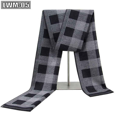 Men's Scarf European And American Cashmere Autumn And Winter Business Plaid