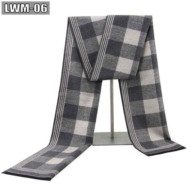 Men's Scarf European And American Cashmere Autumn And Winter Business Plaid