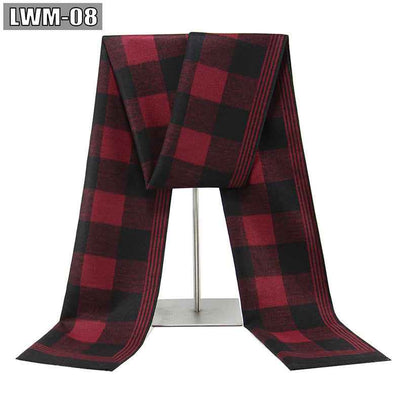 Men's Scarf European And American Cashmere Autumn And Winter Business Plaid