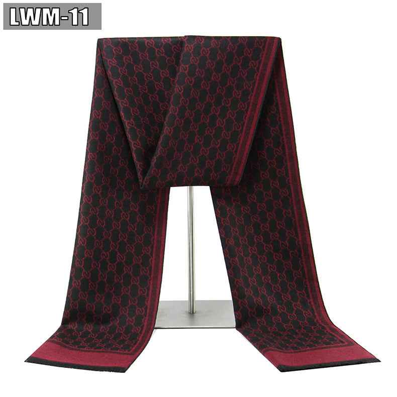 Men's Scarf European And American Cashmere Autumn And Winter Business Plaid