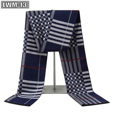 Men's Scarf European And American Cashmere Autumn And Winter Business Plaid