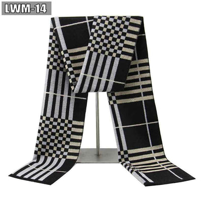 Men's Scarf European And American Cashmere Autumn And Winter Business Plaid