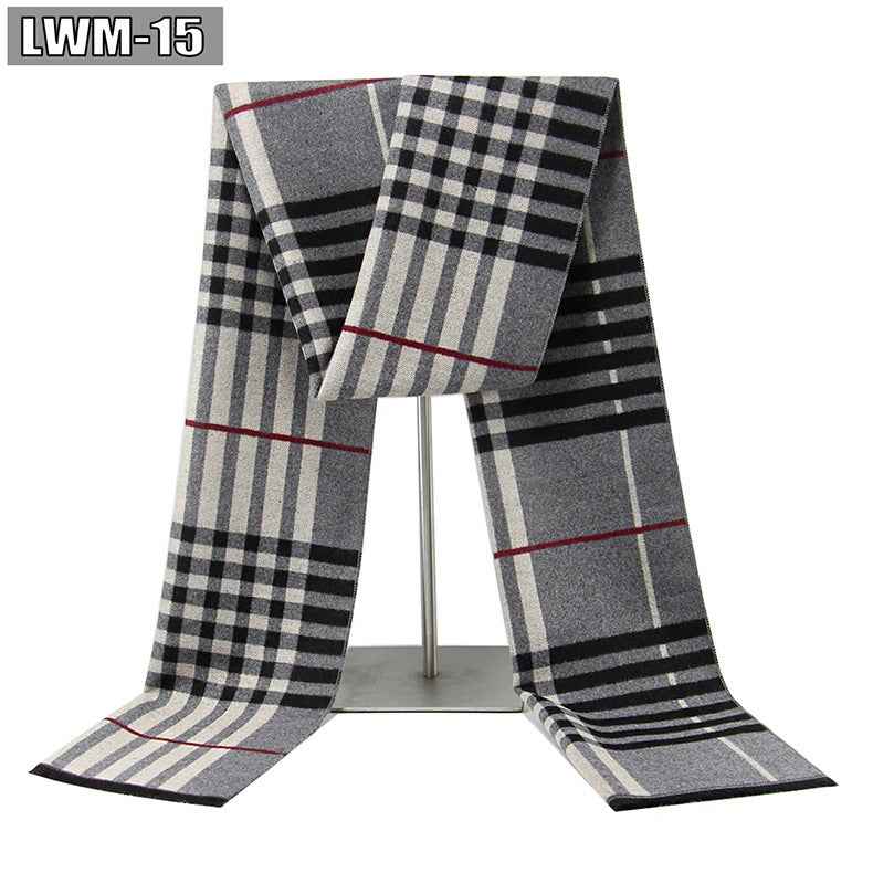 Men's Scarf European And American Cashmere Autumn And Winter Business Plaid