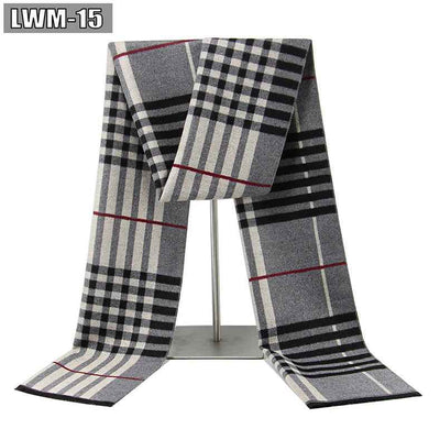 Men's Scarf European And American Cashmere Autumn And Winter Business Plaid