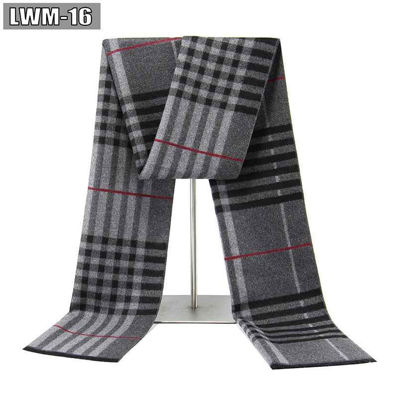 Men's Scarf European And American Cashmere Autumn And Winter Business Plaid