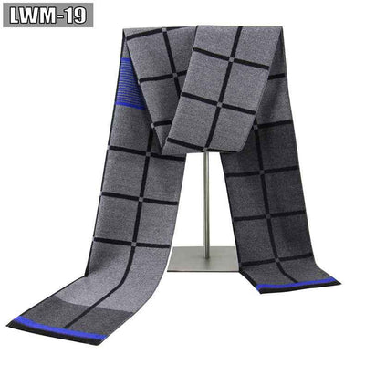 Men's Scarf European And American Cashmere Autumn And Winter Business Plaid