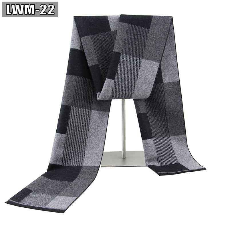 Men's Scarf European And American Cashmere Autumn And Winter Business Plaid