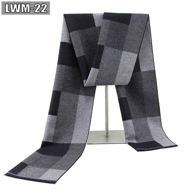 Men's Scarf European And American Cashmere Autumn And Winter Business Plaid