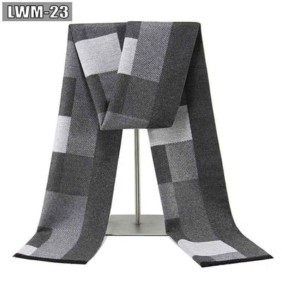 Men's Scarf European And American Cashmere Autumn And Winter Business Plaid