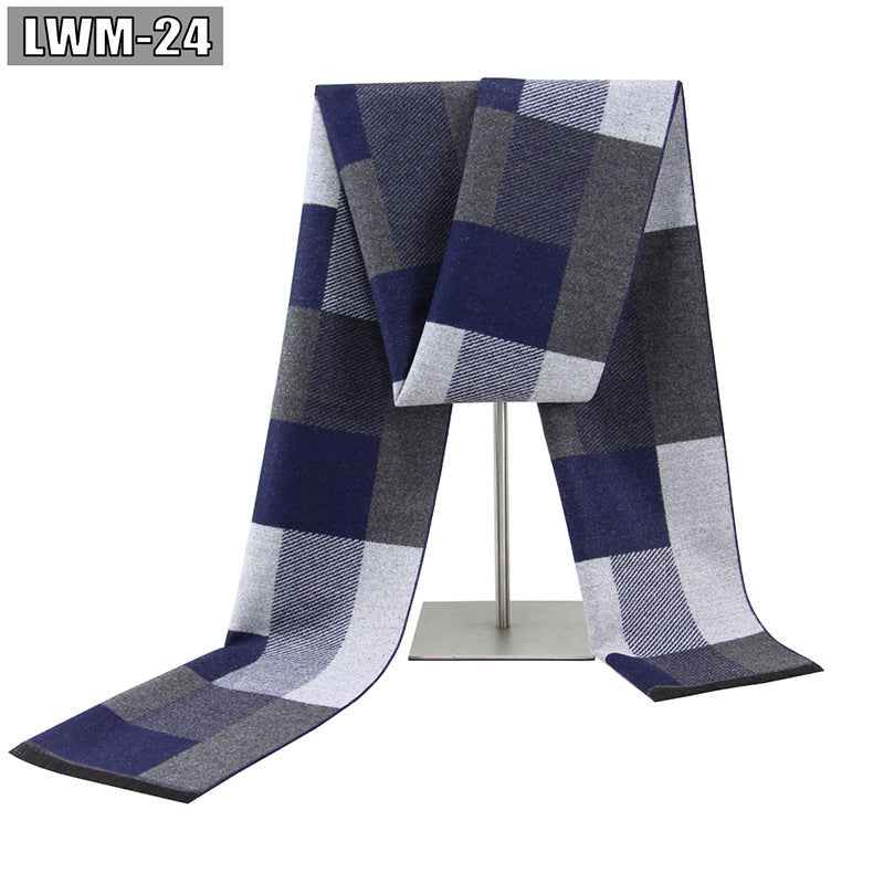 Men's Scarf European And American Cashmere Autumn And Winter Business Plaid