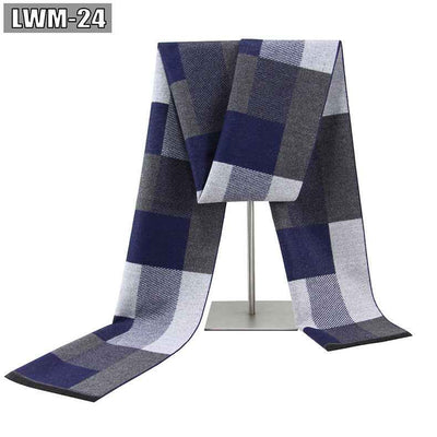 Men's Scarf European And American Cashmere Autumn And Winter Business Plaid