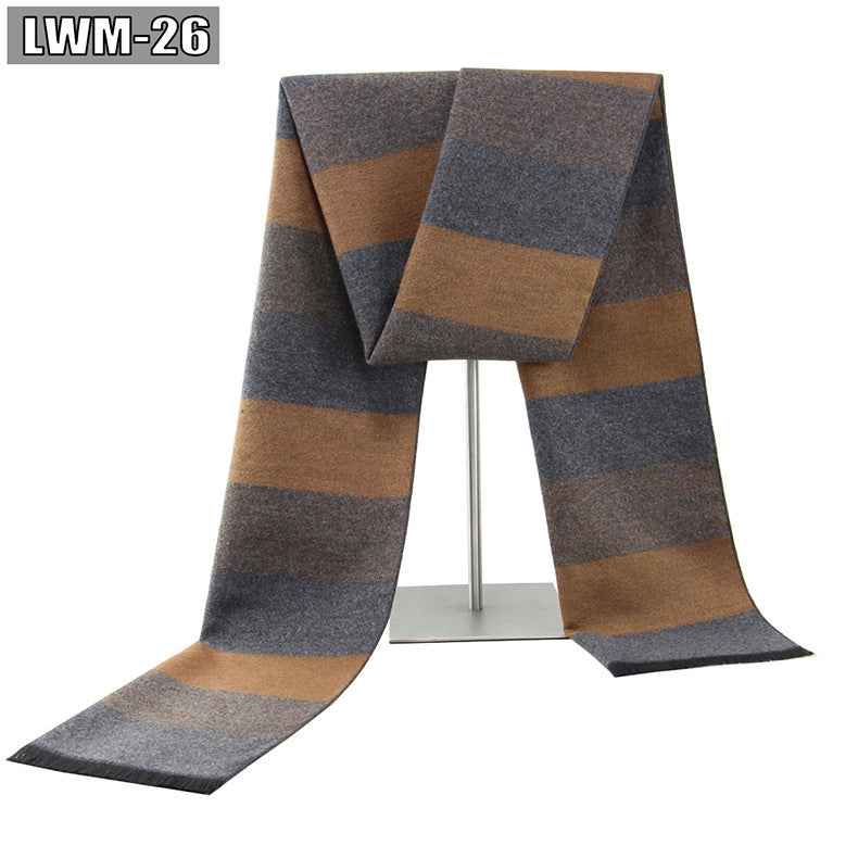 Men's Scarf European And American Cashmere Autumn And Winter Business Plaid