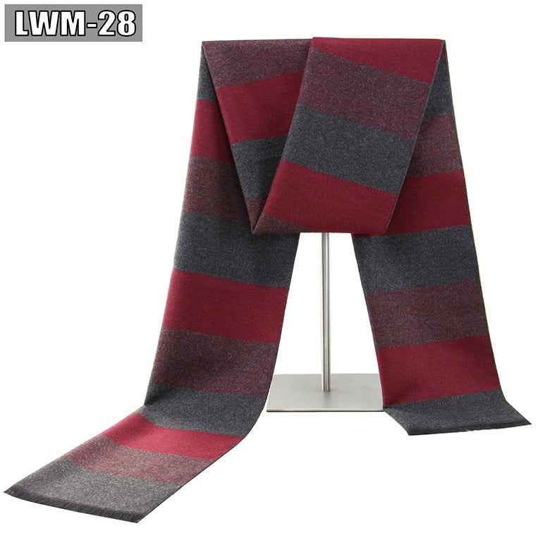 Men's Scarf European And American Cashmere Autumn And Winter Business Plaid