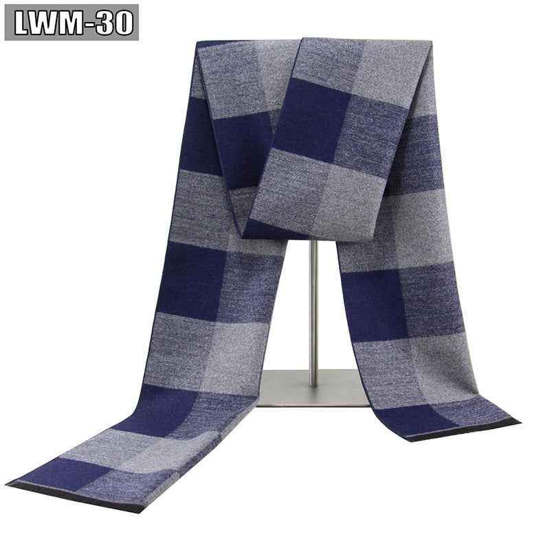 Men's Scarf European And American Cashmere Autumn And Winter Business Plaid