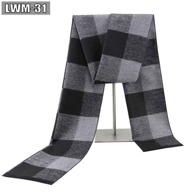 Men's Scarf European And American Cashmere Autumn And Winter Business Plaid