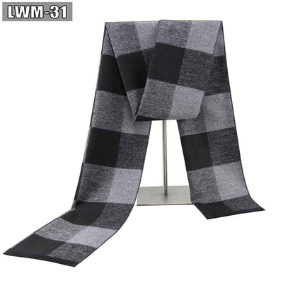 Men's Scarf European And American Cashmere Autumn And Winter Business Plaid