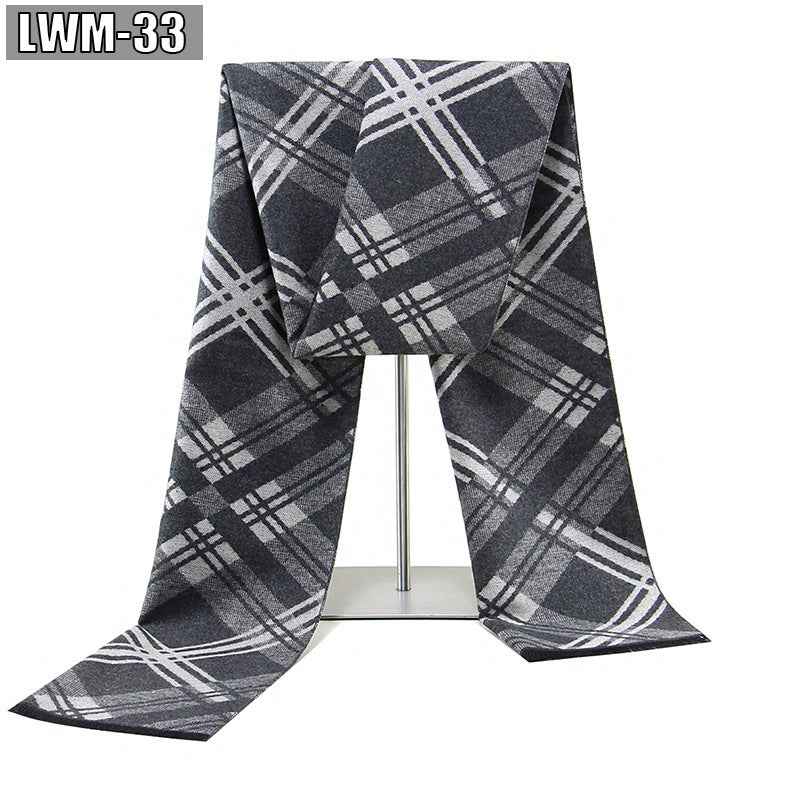 Men's Scarf European And American Cashmere Autumn And Winter Business Plaid