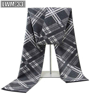 Men's Scarf European And American Cashmere Autumn And Winter Business Plaid