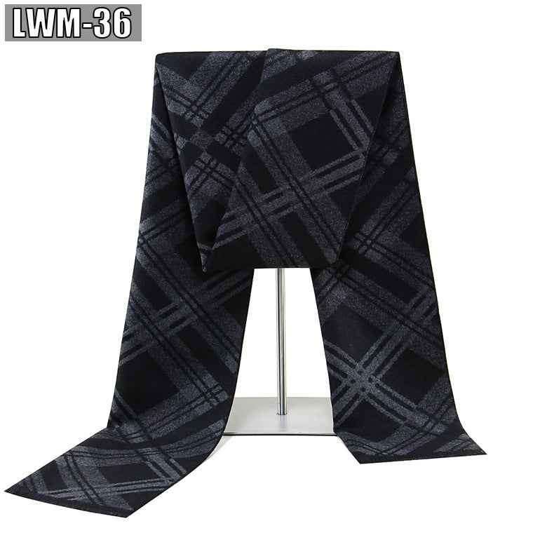 Men's Scarf European And American Cashmere Autumn And Winter Business Plaid