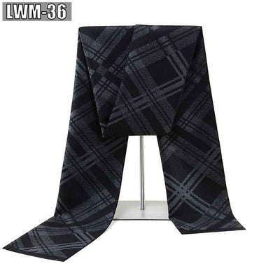 Men's Scarf European And American Cashmere Autumn And Winter Business Plaid