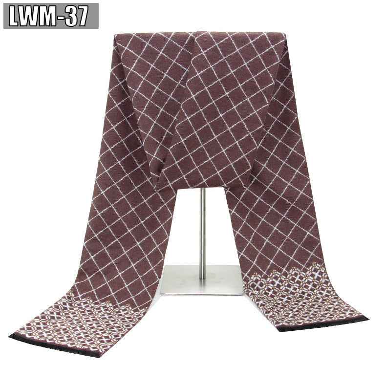 Men's Scarf European And American Cashmere Autumn And Winter Business Plaid
