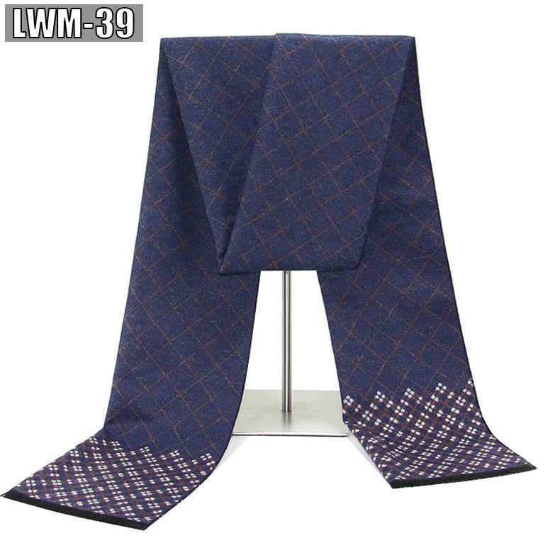 Men's Scarf European And American Cashmere Autumn And Winter Business Plaid