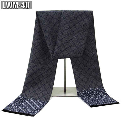 Men's Scarf European And American Cashmere Autumn And Winter Business Plaid