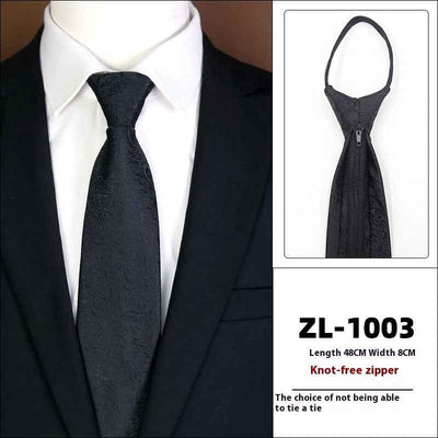 Men's Formal Wear Business Zipper Tie-free