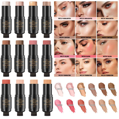 Highlight Blush Double-headed Contour Stick With Brush