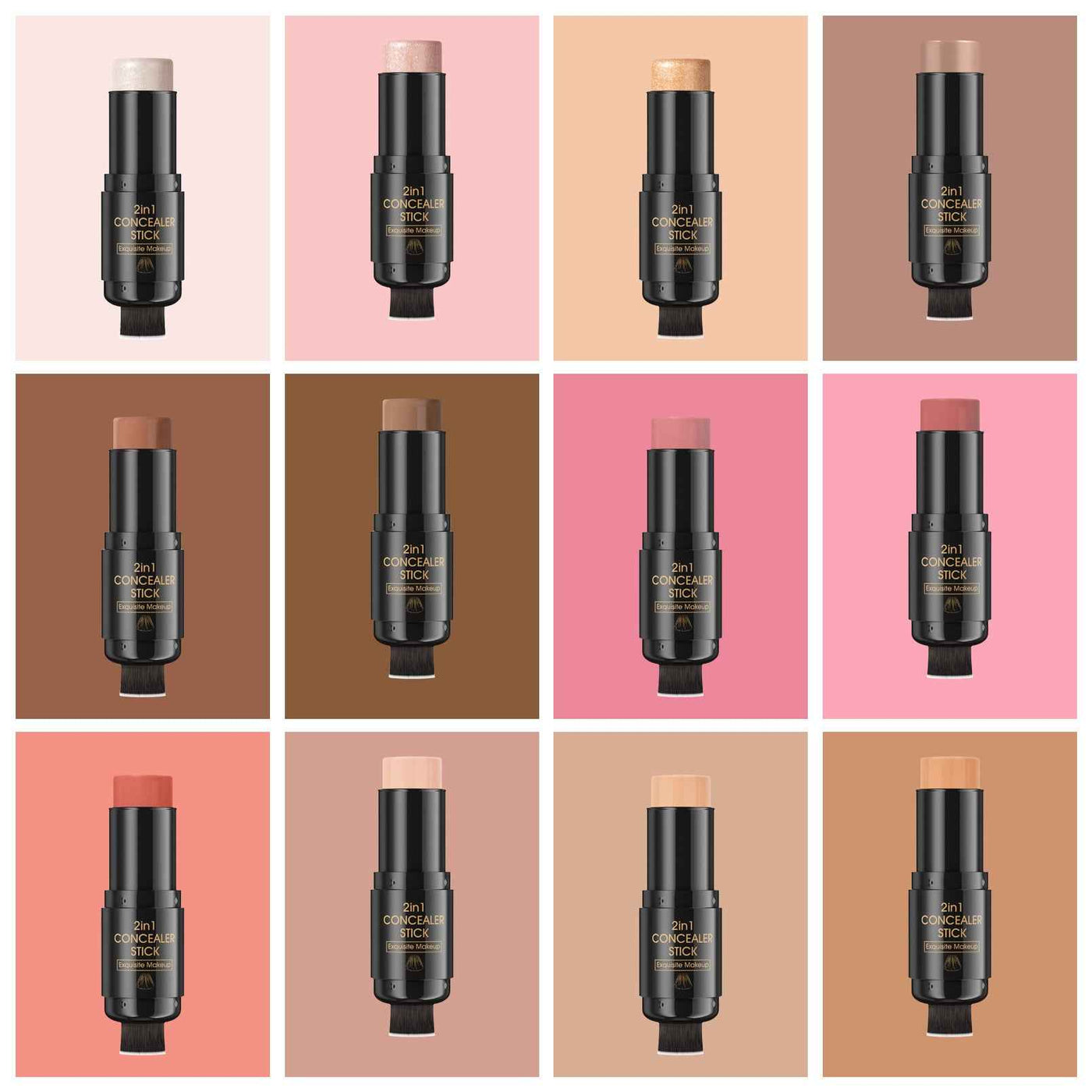 Highlight Blush Double-headed Contour Stick With Brush