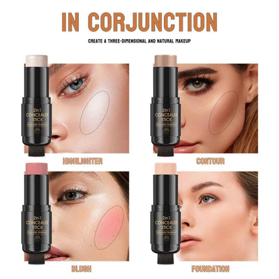 Highlight Blush Double-headed Contour Stick With Brush