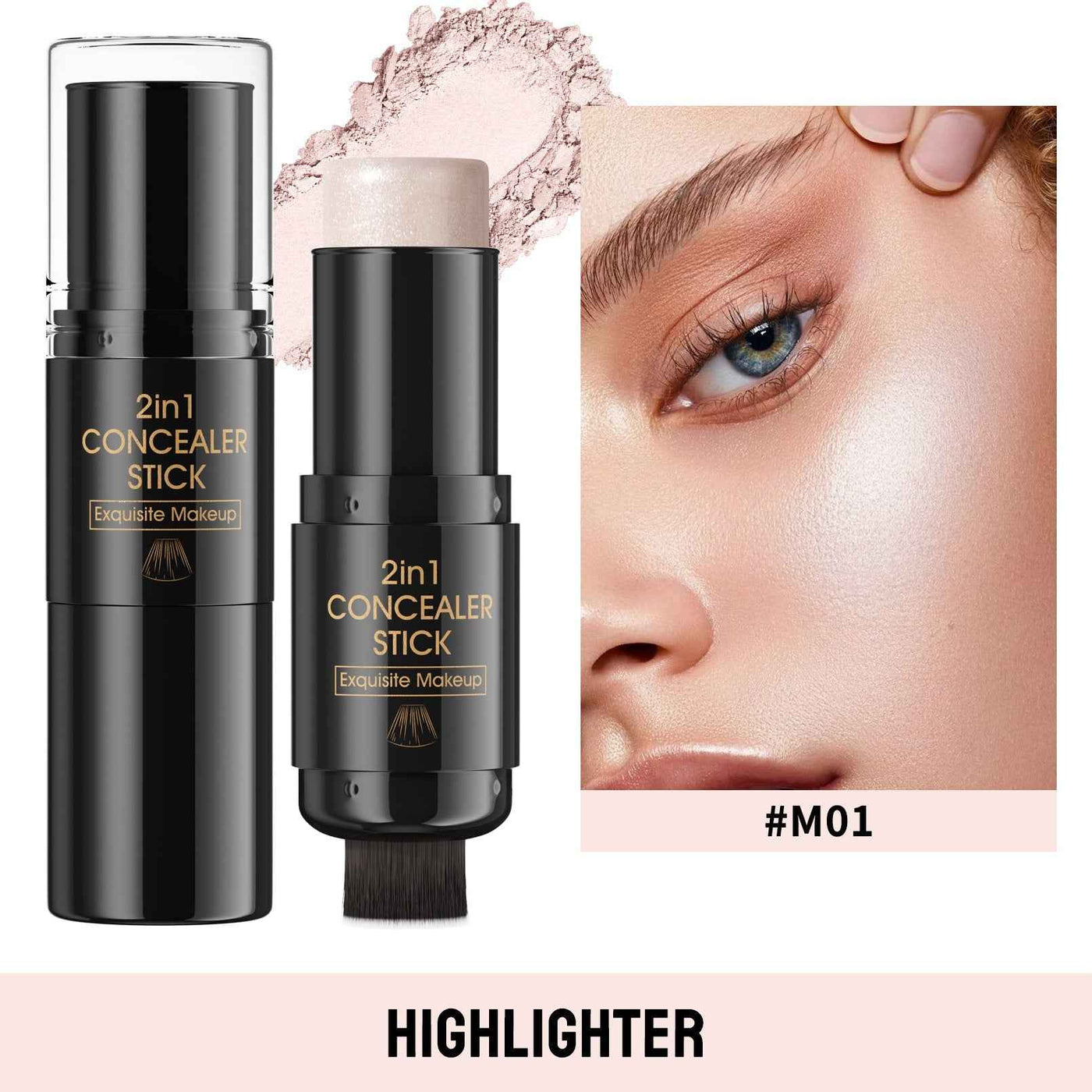 Highlight Blush Double-headed Contour Stick With Brush