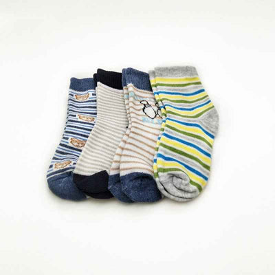 3 Pairs Of Medium Tube Breathable Flat Baby Socks