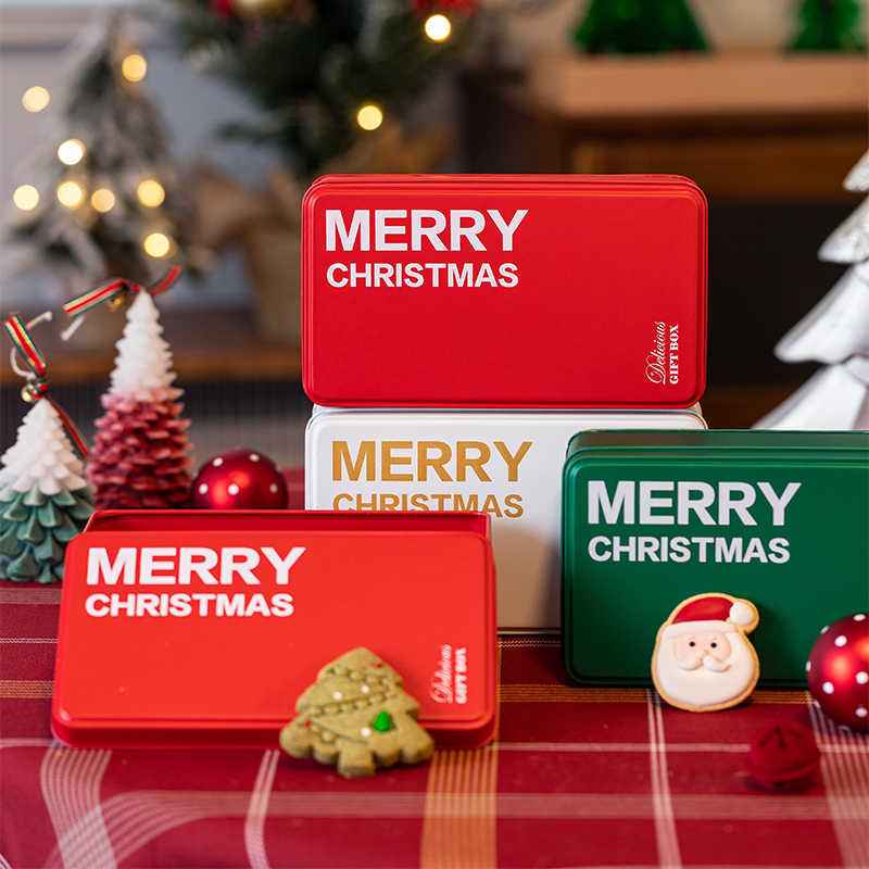 Christmas Cookies Packaging Tin Baking Gift Box