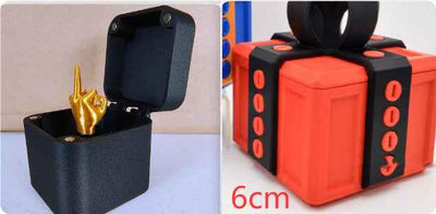 Christmas Interesting Prank Gift Middle Finger In Box Christmas Box Funny Creative Gifts Office Desk Decoration Home Decoration