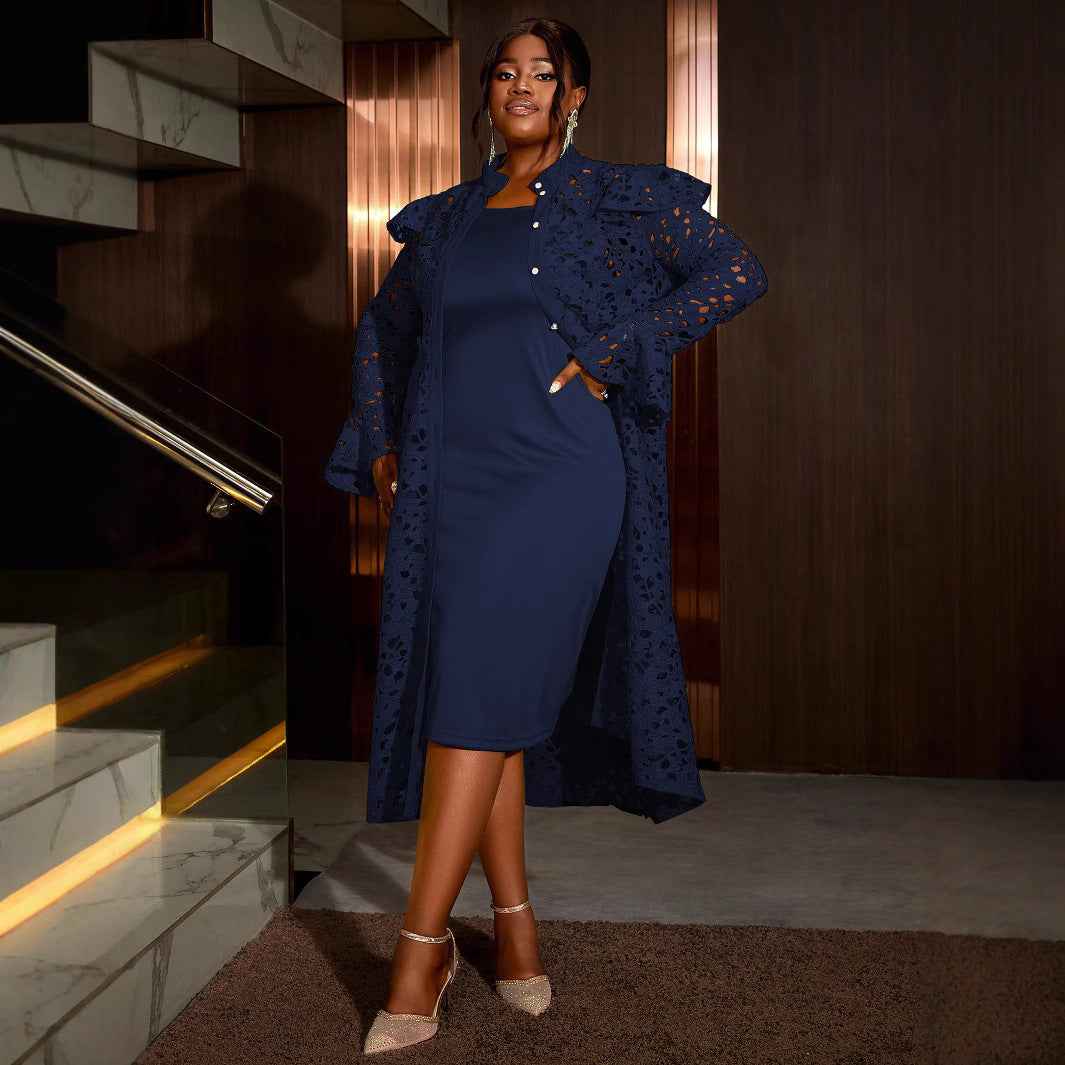 Lace Coat Half Turtleneck Cardigan Inner Wear Dress