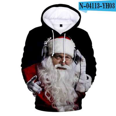 Christmas digital print hoodie
