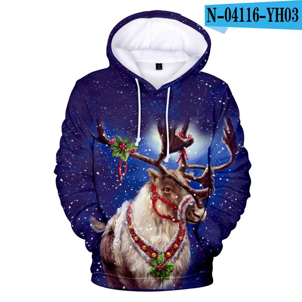 Christmas digital print hoodie