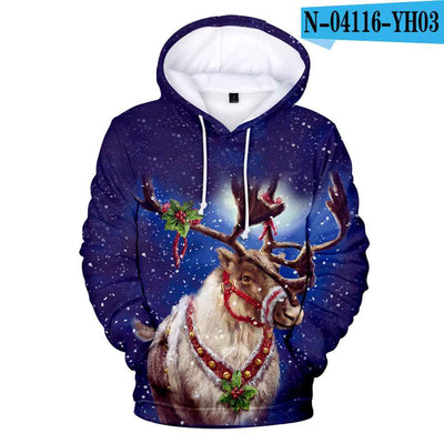 Christmas digital print hoodie