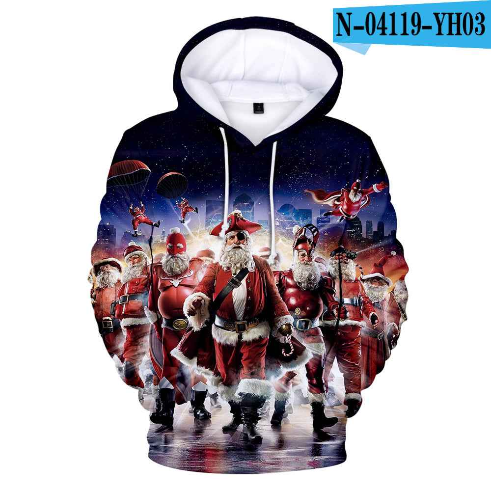 Christmas digital print hoodie