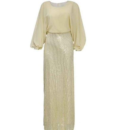 African Women's Beads Chiffon Party Evening Dress Big Size