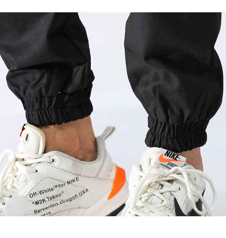 Youth loose multi-pocket elastic waist bungee overalls