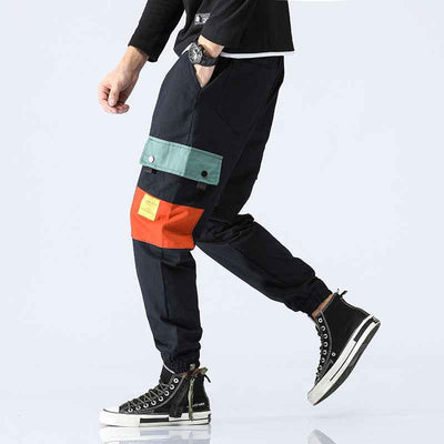 Youth loose multi-pocket elastic waist bungee overalls